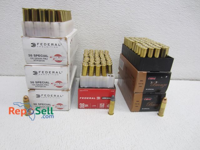Lot 31-3489 - (300) Rnds .38spl Federal &amp; PMC Bronze Ammo
