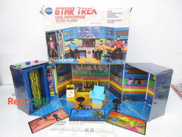 Lot 31-1220 - 1974 MEGO Star Trek USS Enterprise Action Playset with original box (shows wear)
