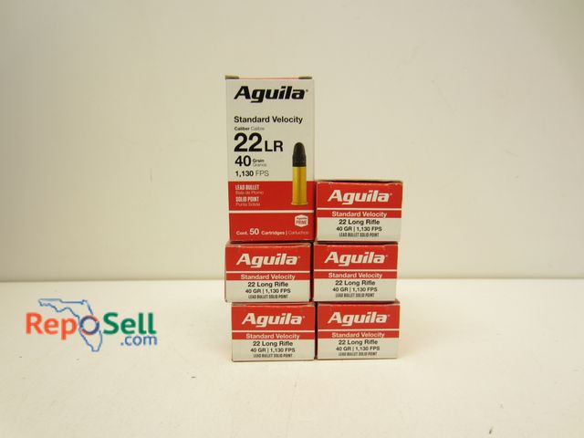 Lot 31-8553 - (300) Rnds Aguila 22LR 40gr Ammo
