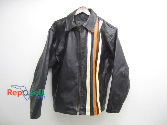 Lot 31-6289 - Geek Squad Leather Jacket Size L