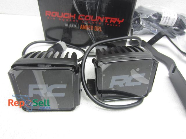 Lot 31-3238 - (2) Rough Country  2" Square Lights