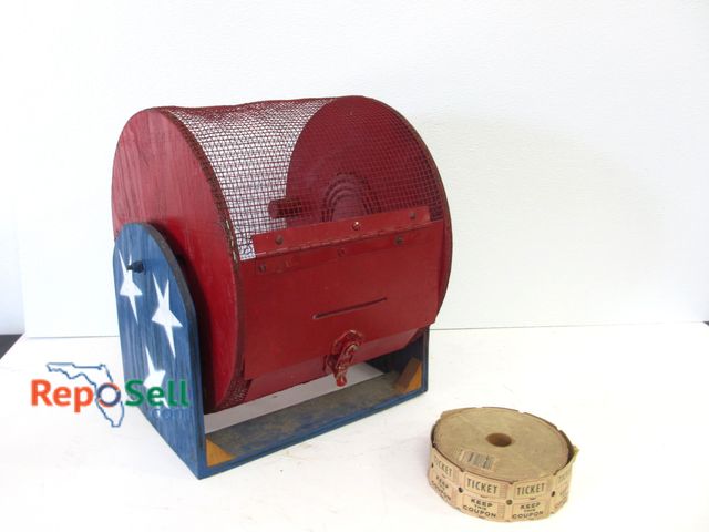Lot 31-1121 - Raffle Ticket Spinning Basket: 12"w x 17"h