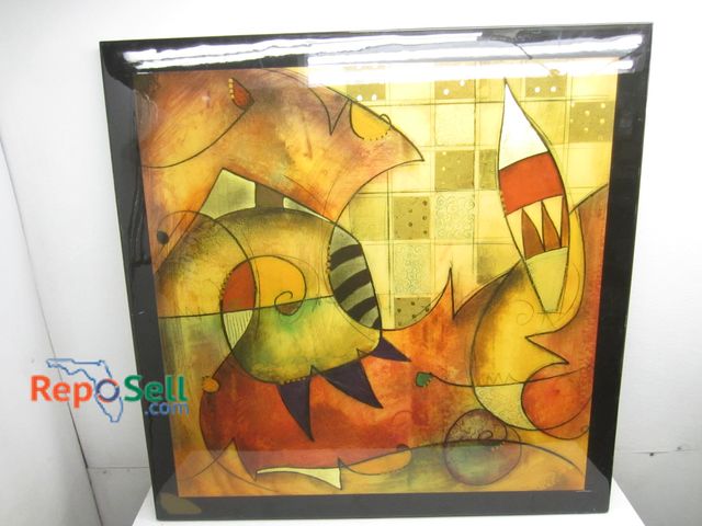 Lot 31-1119 - Large Signed Abstract Art 43" by 43