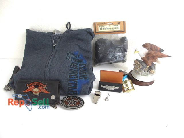 Lot 31-8530 - Harley-Davidson Hoodie, Wallet, Helmet Liner X-Small, Collectibles Assortment