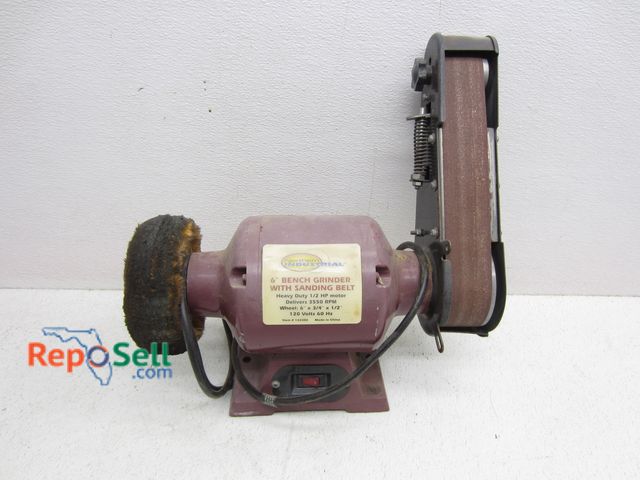 Lot 31-6065 - 6" Corded Bench Grinder w/Sanding Belt - Powers On