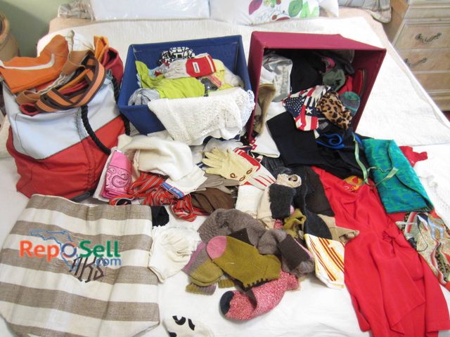 Lot 31-9102 - Includes Gloves, Scarves, Clothing, And Various Accessories; Mixed Materials.