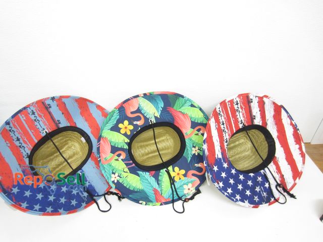 Lot 31-5292 - (3) New Straw Lifeguard Hats