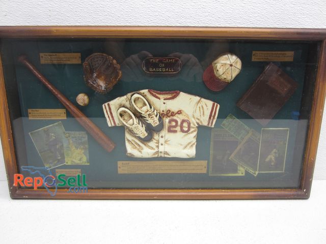 Lot 31-3330 - Baseball  Shadow Box 21" x 11"