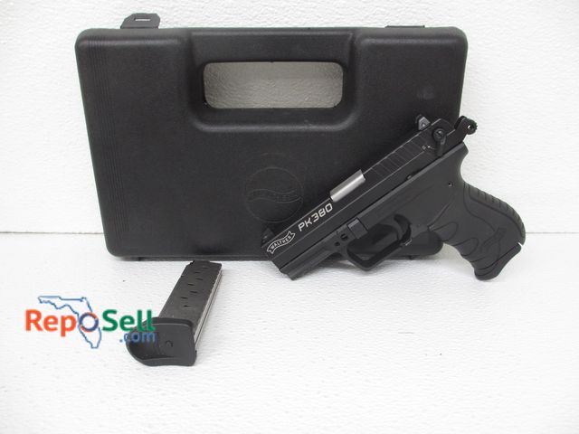 Lot 31-1100 - Walther PK380 Pistol with (2) Mags, 3.26" Barrel and Case  #WB0693xx - Consignor states not used