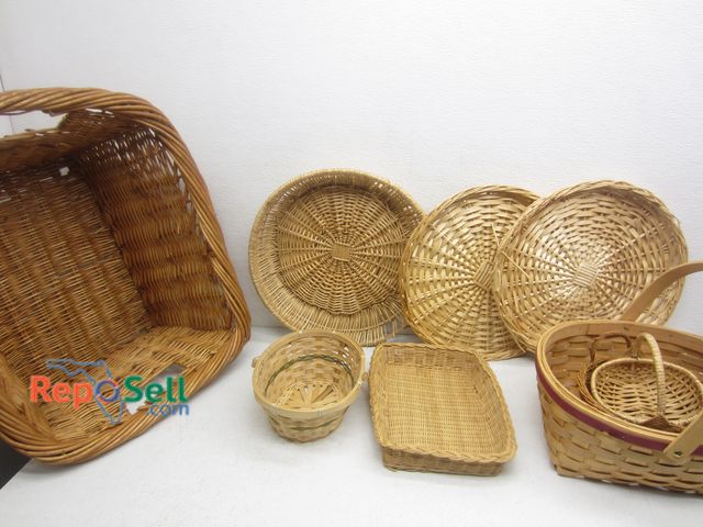 Lot 31-6529 - (9) Woven Baskets - Assorted Styles &amp; Sizes