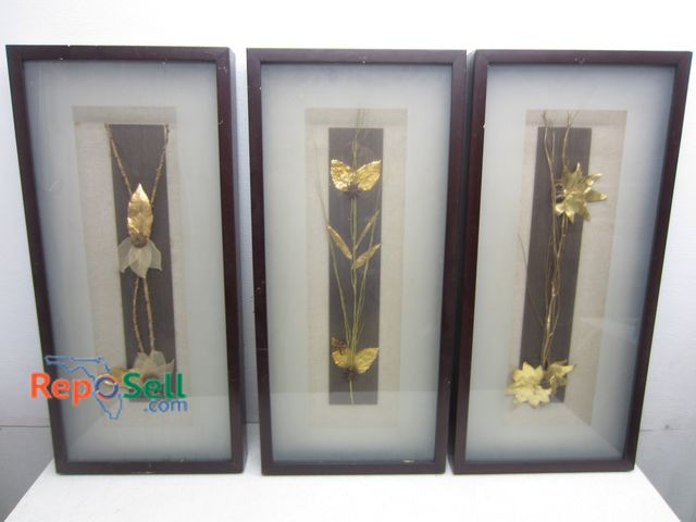 Lot 31-4062 - (3) Shadowbox Wall Decor 15"x32"x2.5"