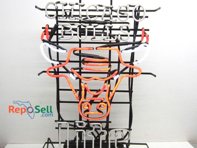 Lot 31-5392 - Miller Lite Chicago Bulls Neon Sign - Power On/Partial Light - In original shipping box