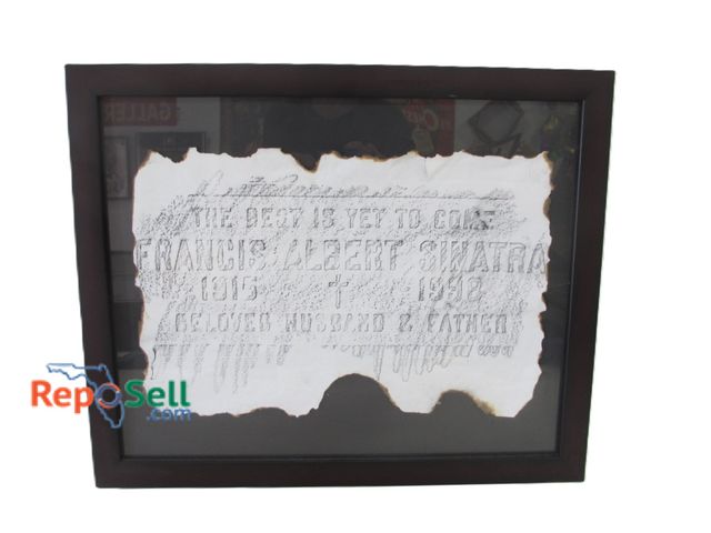 Lot 31-1293 - Frank Sinatra Tombstone Pencil Etching