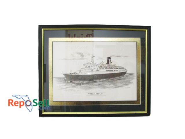 Lot 31-1205 - Queen Elizabeth II Framed Print by P.D Rushton; 1996; 22" x 18"