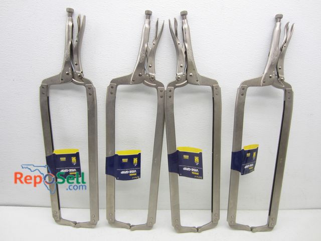 Lot 31-5058 - (4) New Irwin 24" C-Clamp Original Locking Regular Tips Vise Grip