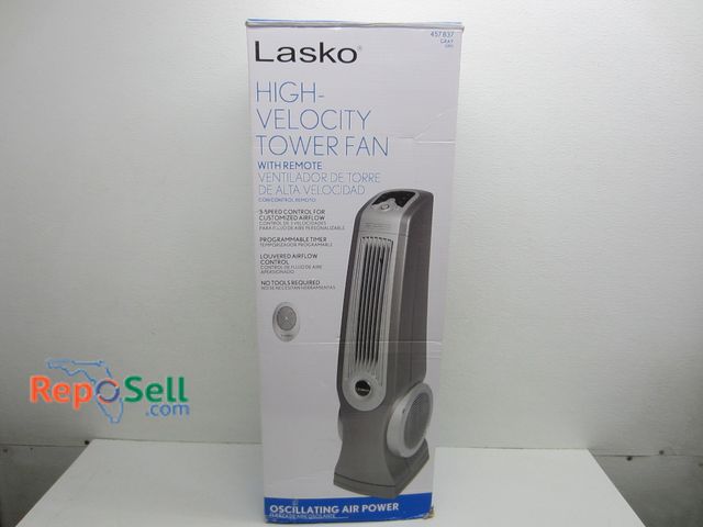 Lot 31-2162 - Lasko Tower Fan With Remote #457837 - Power On