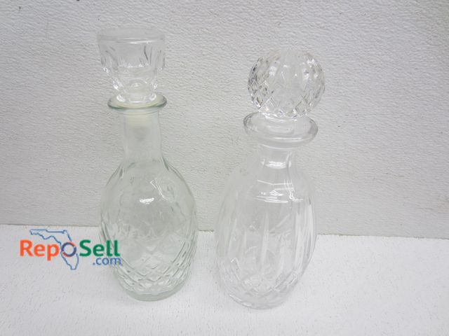 Lot 31-7102 - (1) Glass Decanter - London 1967 &amp; (1) Glass Decanter 2/Stopper - Heavy