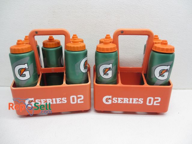Lot 31-8098 - (2) Gatorade Bottle Carriers &amp; (9) 32oz Gatorade Bottles