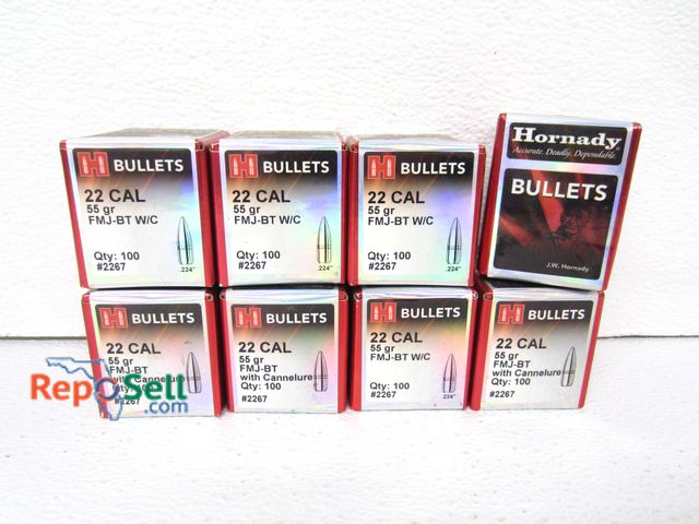 Lot 31-6165 - (800) Hornady .22 caliber 55gr Bullets Part # 2267