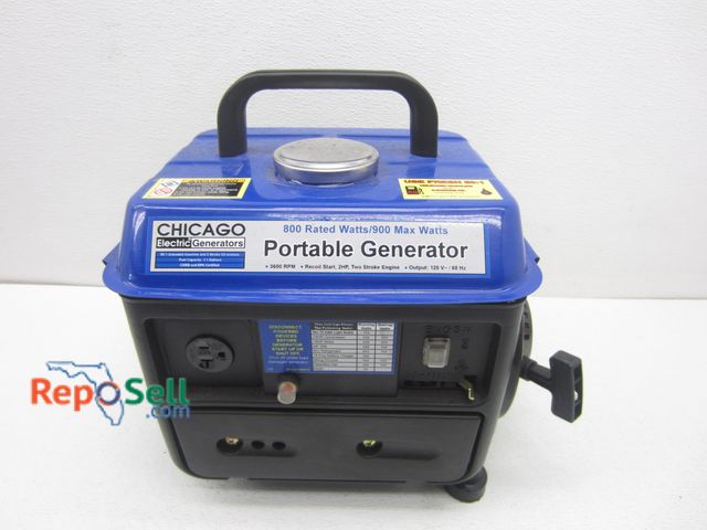 Lot 31-3263 - Chicago Electric 900W 2HP Portable Generator #66619 - Appears New/Has Compression
