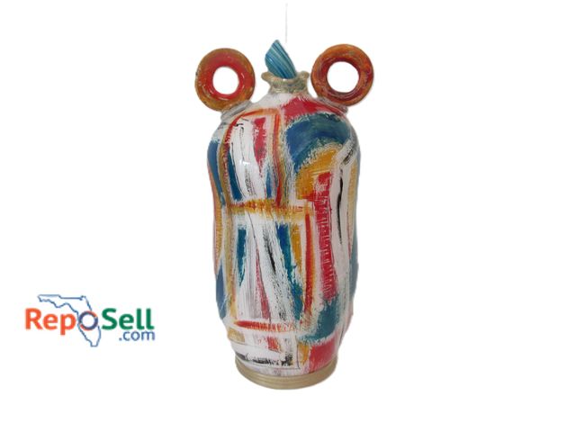 Lot 31-1125 - "Kandinsky Tornado" Blown Glass Vase By John Dewit - No COA, 20" H