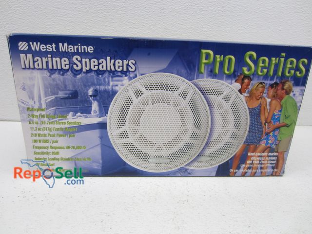 Lot 31-5299 - West Marine -  Waterproof Marine Speakers #8720377 - Appears New