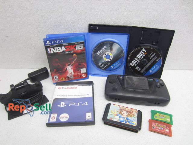Lot 31-6302 - Box of Video Games - Some Vintage: PS Controller Charger, PS4 Games, Gameboy Advance Games, Sega &am...
