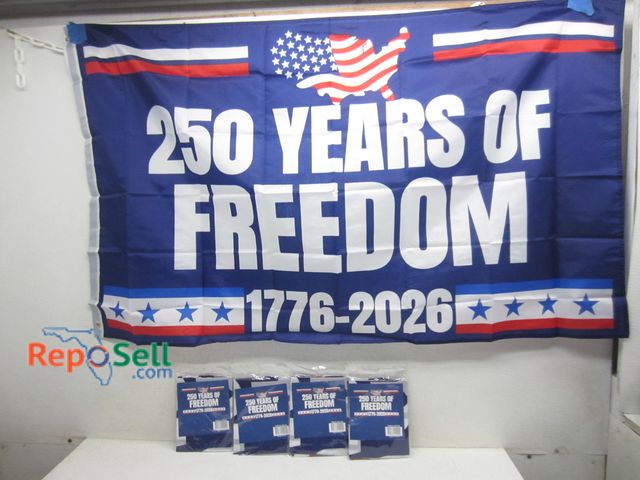 Lot 31-9249 - (4) New 250 Years Of Freedom Flags 3'x4'