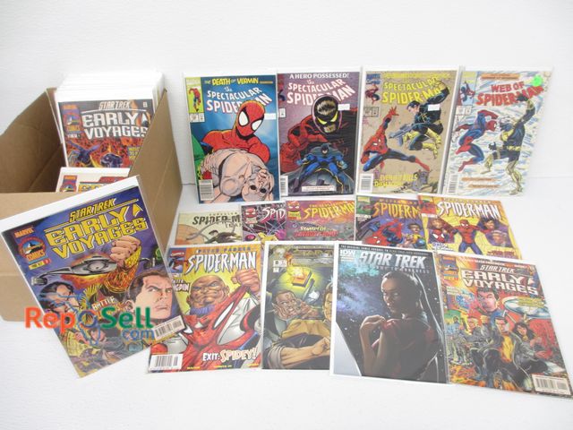 Lot 31-9568 - (40) Assorted Comic Books; All Bagged &amp; Boarded; Spiderman and Star Trek