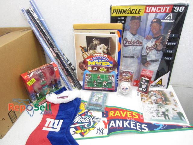 Lot 31-5225 - Large Assortment of Sports Collectibles: Banners, Toys, Posters, Autographs, etc.