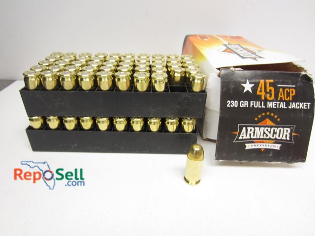 Lot 31-8556 - (100) Rds Armscor 45ACP 230gr Ammo - Some Box Damage