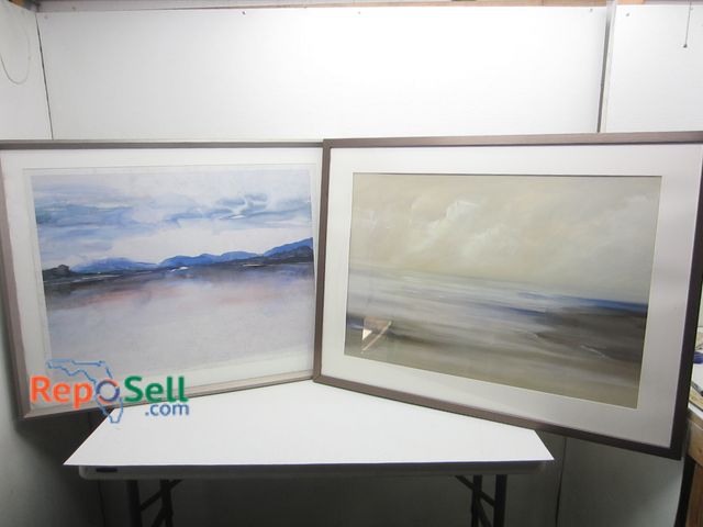 Lot 31-2147 - (2) Framed Beach Art 41"Wx31.5"H And 39.5"Wx31.5"H