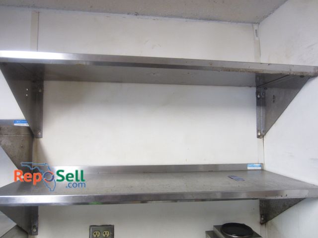Lot 31-2050 - (2) NSF Metal Wall-Mounted Shelves, 48"x16" - BUYER MUST REMOVE/BRING TOOLS