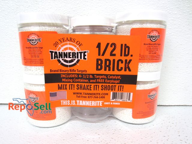 Lot 31-5350` - (4) 1/2# Tannerite Binary Targets with Mixing Container
