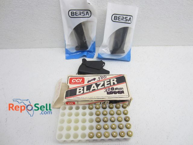 Lot 31-9321 - (2) Bersa 380 Mags, Reloader And (27)rds .380 Hollow Point