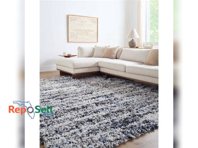 Lot 31-9065 - NOS Allen &amp; Roth ink scattered ivory area rug, 7' 10"x10' - 1st Pic Is Representation Of Item
