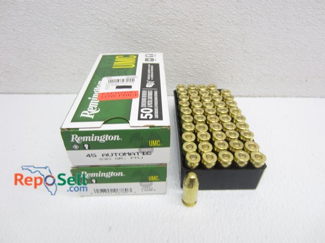 Lot 31-8510 - (100) rds Remington Auto 45 UMC 230 Grain Full Metal Jacket