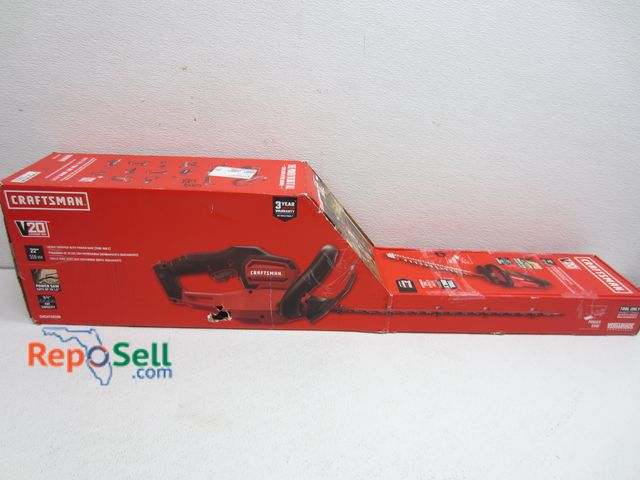 Lot 31-7196 - Craftsman 20V 22" Hedge Trimmer w/Power Saw - Tool Only #CMCHTS820B