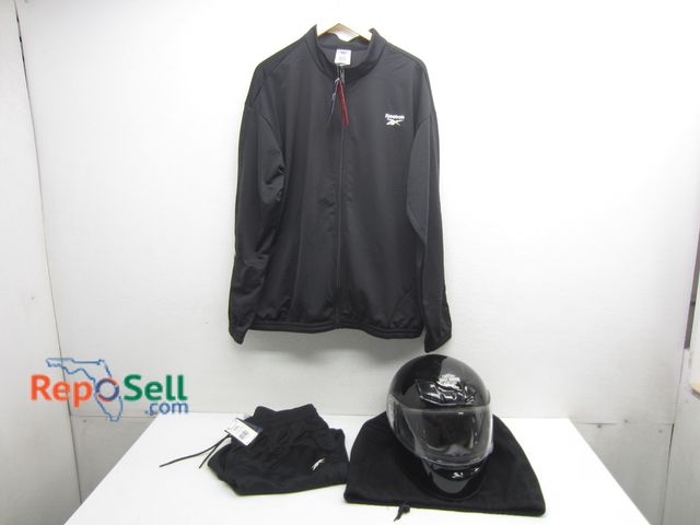 Lot 31-8541 - Harley Helmet - Large, Reebok Motorcycle Riding Outfit - 2XL