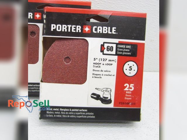 Lot 31-4330 - (75 Total) New Porter Cable 5" Hoop And Loop Discs, 60 Coarse Grit