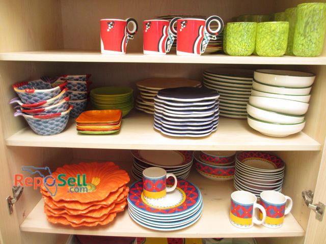Lot 31-1185 - Large Lot of Dinnerware (3 Shelves Full), Plates, Bowls, Serving Plates, (3) Studio 99, etc. - Bring...