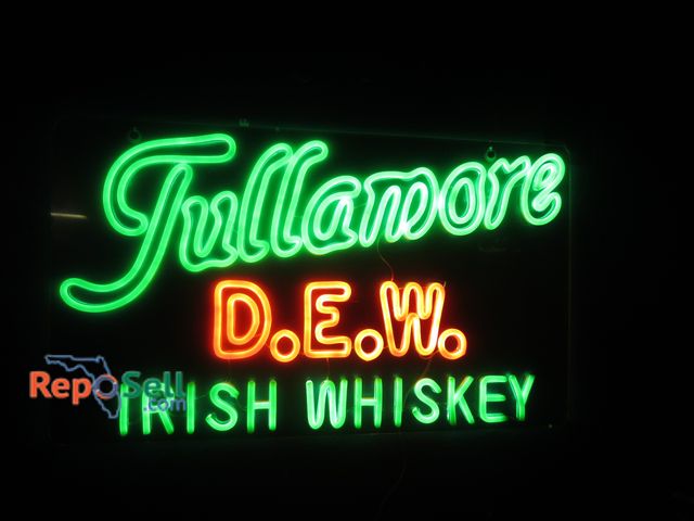 Lot 31-2019 - Irish Whiskey Light Up Sign, 24"L - Powers On - BUYER MUST REMOVE/BRING LADDER/TOOLS
