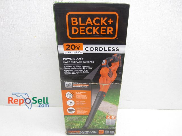 Lot 31-7217 - Black &amp; Decker 20V Cordless PowerBoost Hard Surface Sweeper #LSW321 - Some Box Damage