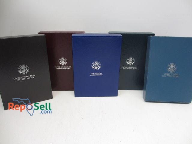 Lot 31-9501 - (5) Prestige Proof US Mint San Francisco Sets: 1986 Statue of Liberty Commemorative 90% Silver Dolla...