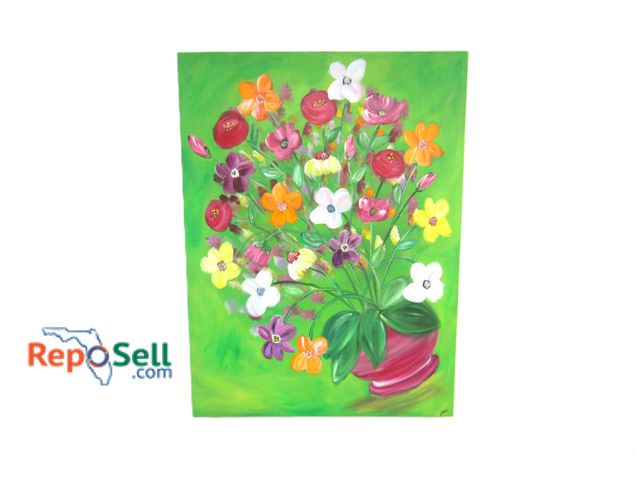 Lot 31-1209 - "Pink Sprout" by Sahi, 30x40" (#20.5)