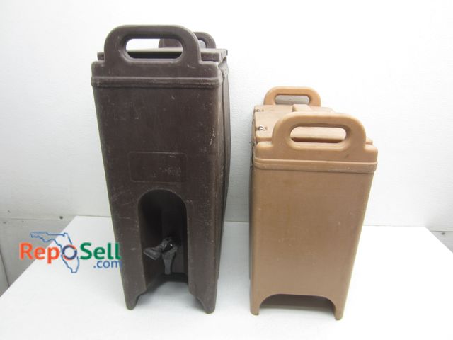Lot 31-4505 - (2) Cambros: 1 - Has Dispenser, 16x24x8.5", 16.5x19x9"