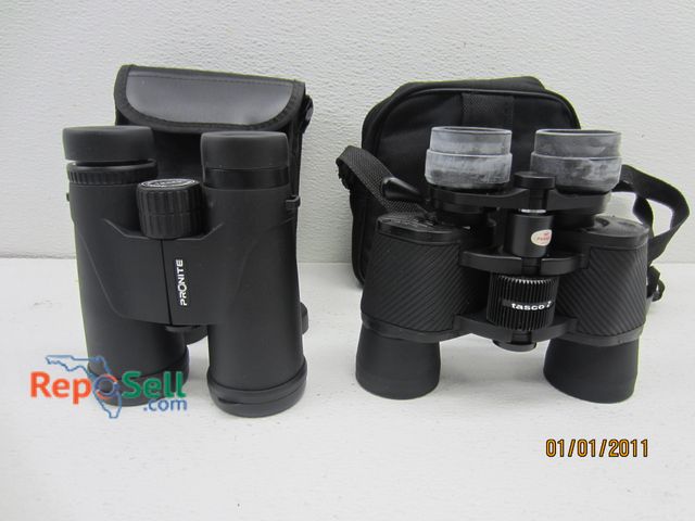 Lot 31-5152 - (2) Pairs of Binoculars, Tasco &amp; Pronite - Both Include Cases