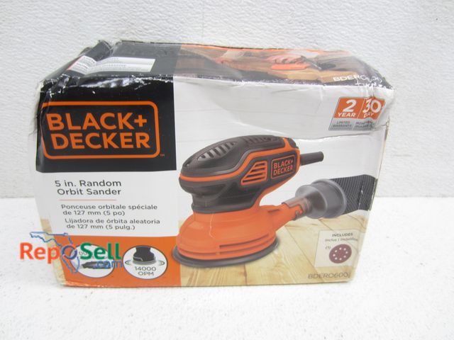 Lot 31-3087 - Black &amp; Decker 5" Random Orbit Sander - Some Box Damage, #BDER0600