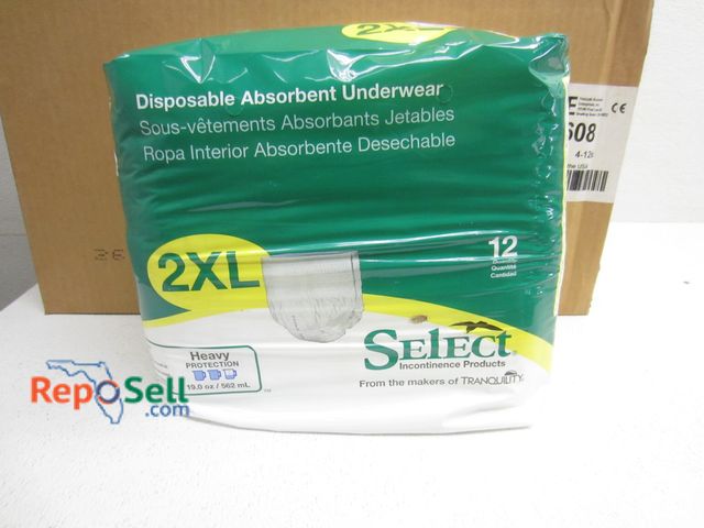 Lot 31-1164 - (120) tranquility 2x, heavy protection underwear model number 2608.