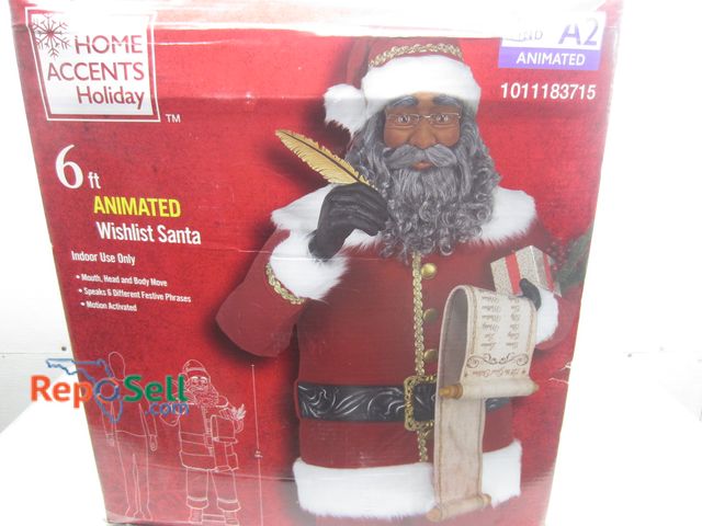 Lot 31-5555 - New 6' Animated Wishlist Santa - Some Box Damage